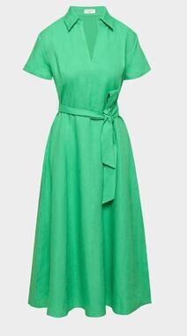 Babaton Aritzia Packard Kelly Green Linen Dress Large